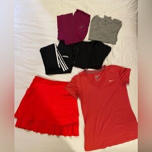 Set of 6 Athleisure pieces - Gymshark, Adidas, Nike